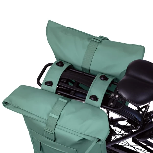 Podwójna sakwa rowerowa Basil Brooklyn MIK 2.0 41L Silvergreen