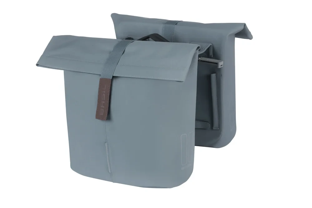 Podwójna sakwa rowerowa Basil City Double MIK 2.0 Graphite Blue