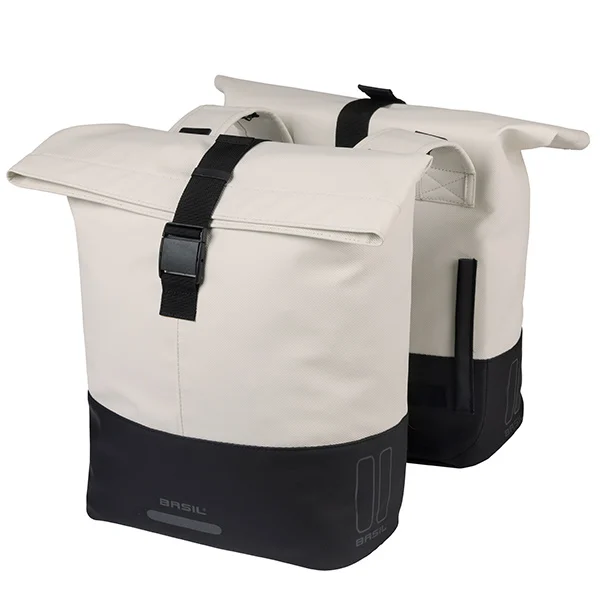 Podwójna sakwa rowerowa Basil Cove 28-32L Off White / Black