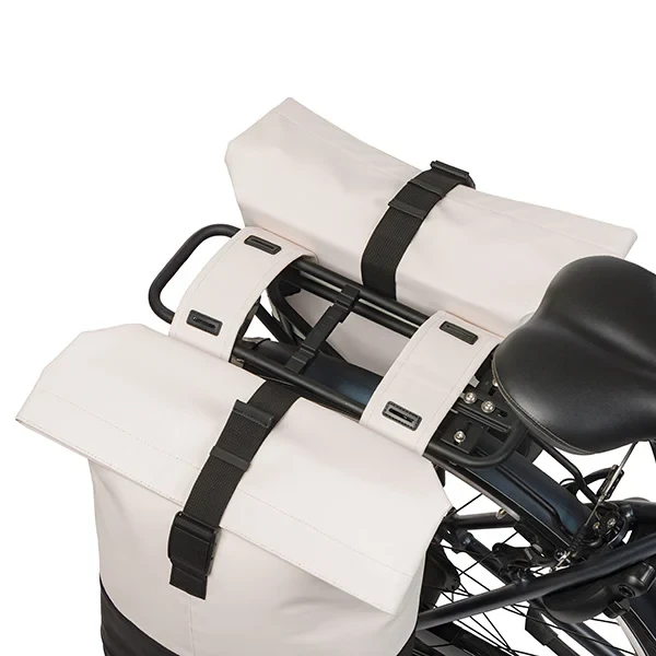 Podwójna sakwa rowerowa Basil Cove 28-32L Off White / Black