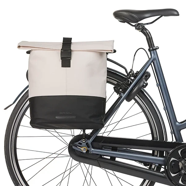 Podwójna sakwa rowerowa Basil Cove 28-32L Off White / Black