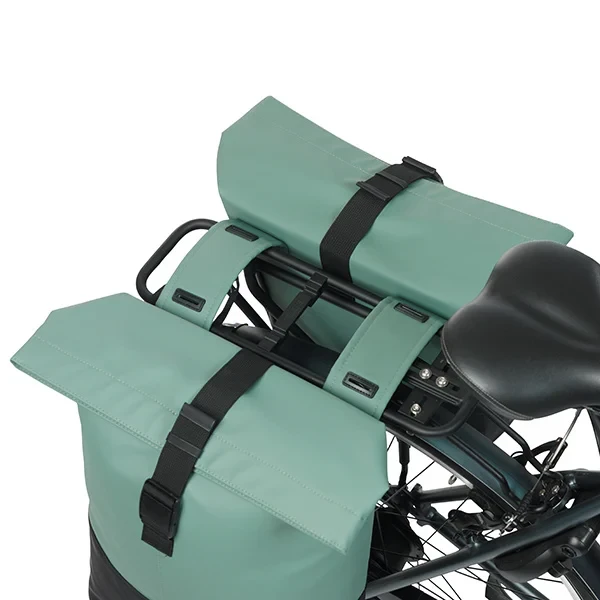 Podwójna sakwa rowerowa Basil Cove 28-32L Silvergreen / Black
