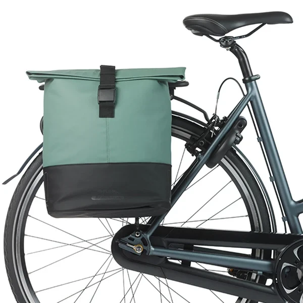 Podwójna sakwa rowerowa Basil Cove 28-32L Silvergreen / Black