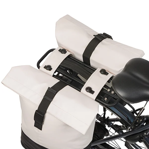 Podwójna sakwa rowerowa Basil Cove MIK 2.0 28-32L Off White / Black