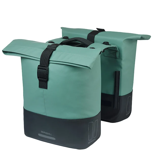 Podwójna sakwa rowerowa Basil Cove MIK 2.0 28-32L Silvergreen / Black