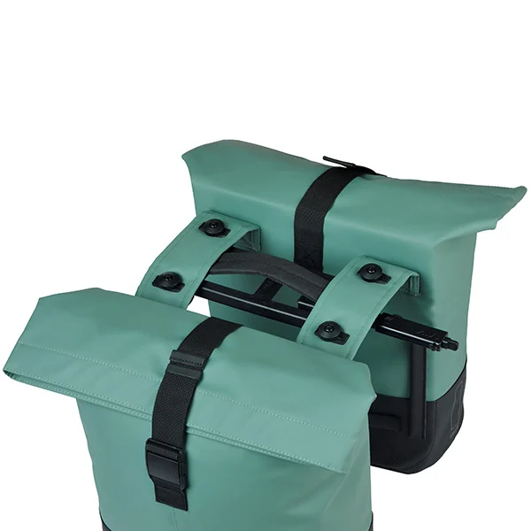 Podwójna sakwa rowerowa Basil Cove MIK 2.0 28-32L Silvergreen / Black