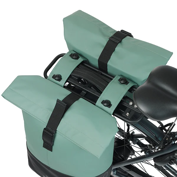 Podwójna sakwa rowerowa Basil Cove MIK 2.0 28-32L Silvergreen / Black