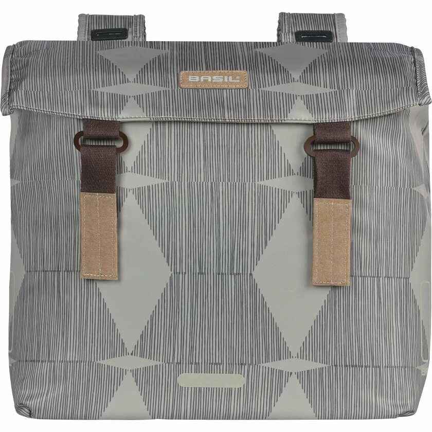 Podwójna sakwa rowerowa Basil Elegance 40L Szary - Chateau Taupe