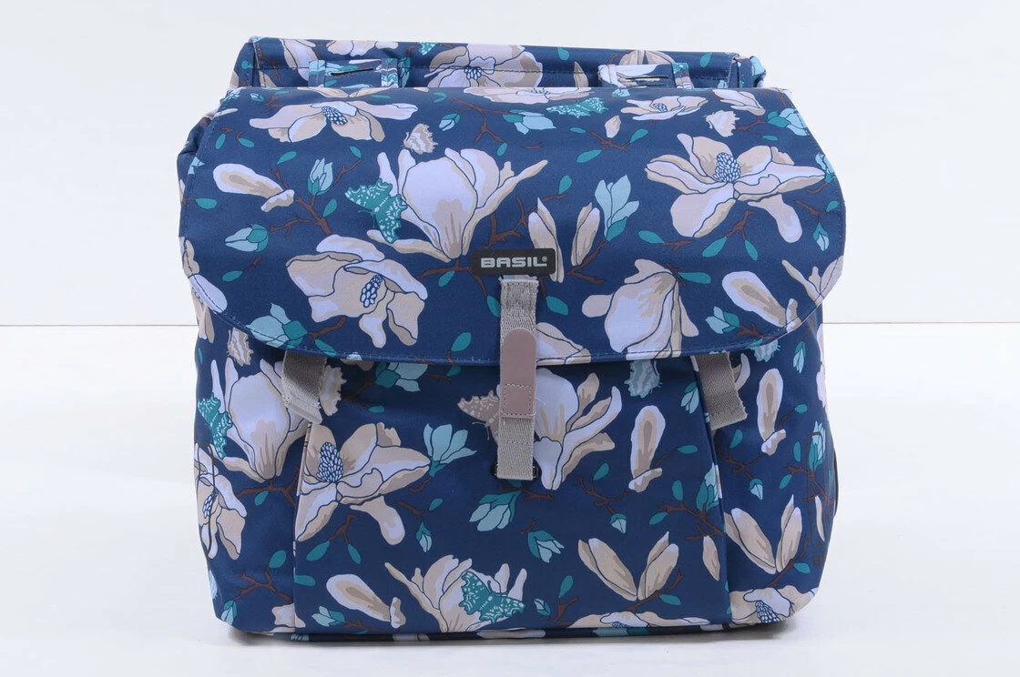 Podwójna sakwa rowerowa Basil Magnolia Double Bag Teal blue