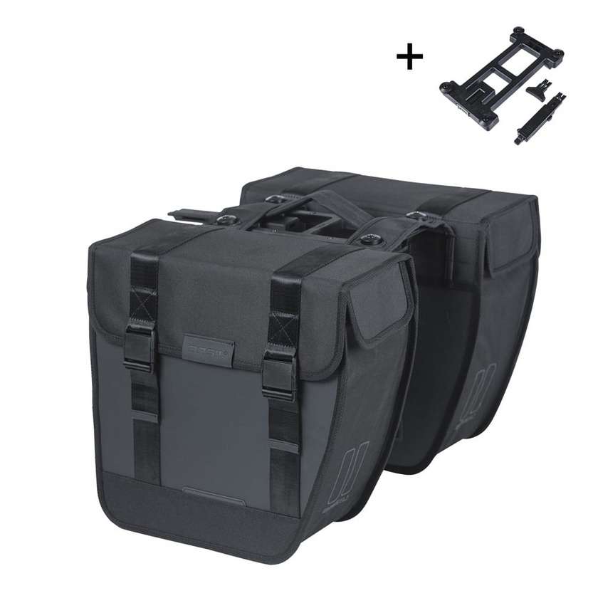 Podwójna sakwa rowerowa Basil Tour Waterproof 28L MIK 2.0