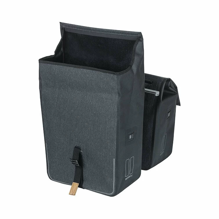 Podwójna sakwa rowerowa Basil Urban Dry Double Bag z adapterem MIK 2.0 Szary