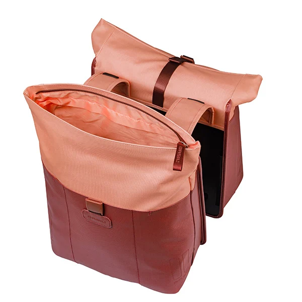 Podwójna sakwa rowerowa Basil Vive 28-35L Burgundy/pink