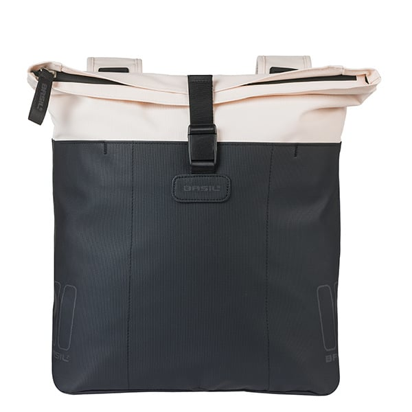 Podwójna sakwa rowerowa Basil Vive 28-35L Off-white/black