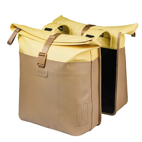 Podwójna sakwa rowerowa Basil Vive 28-35L Sand/yellow