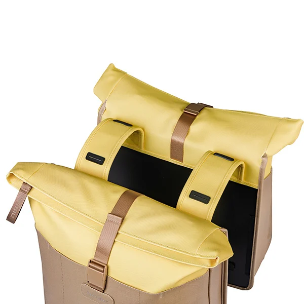 Podwójna sakwa rowerowa Basil Vive 28-35L Sand/yellow