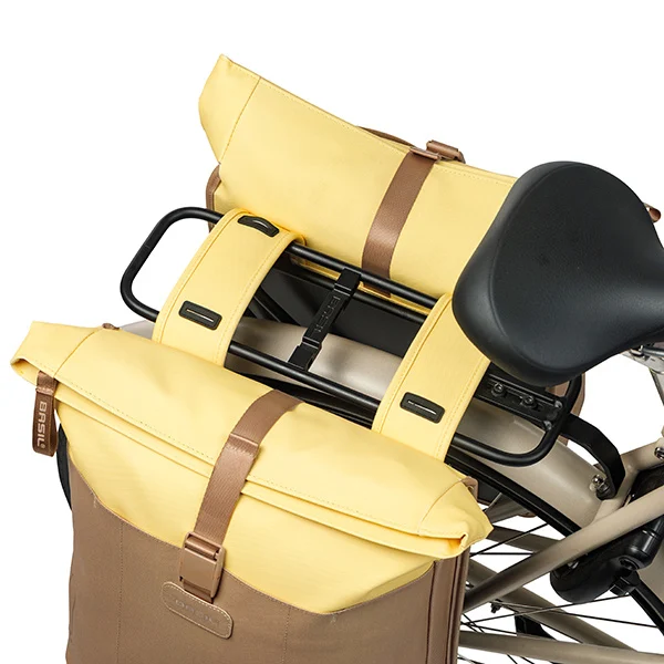 Podwójna sakwa rowerowa Basil Vive 28-35L Sand/yellow