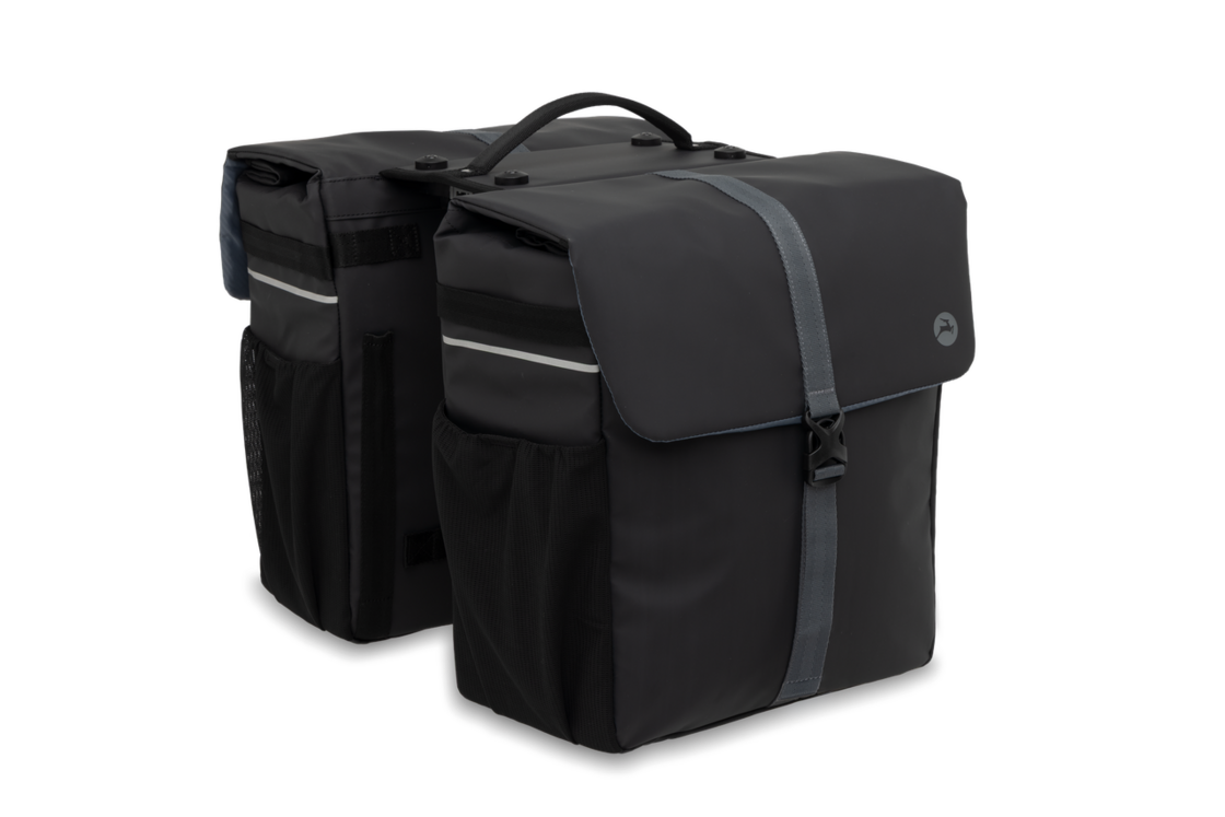 Podwójna sakwa rowerowa Gazelle Double Pannier MIK Black/Grey