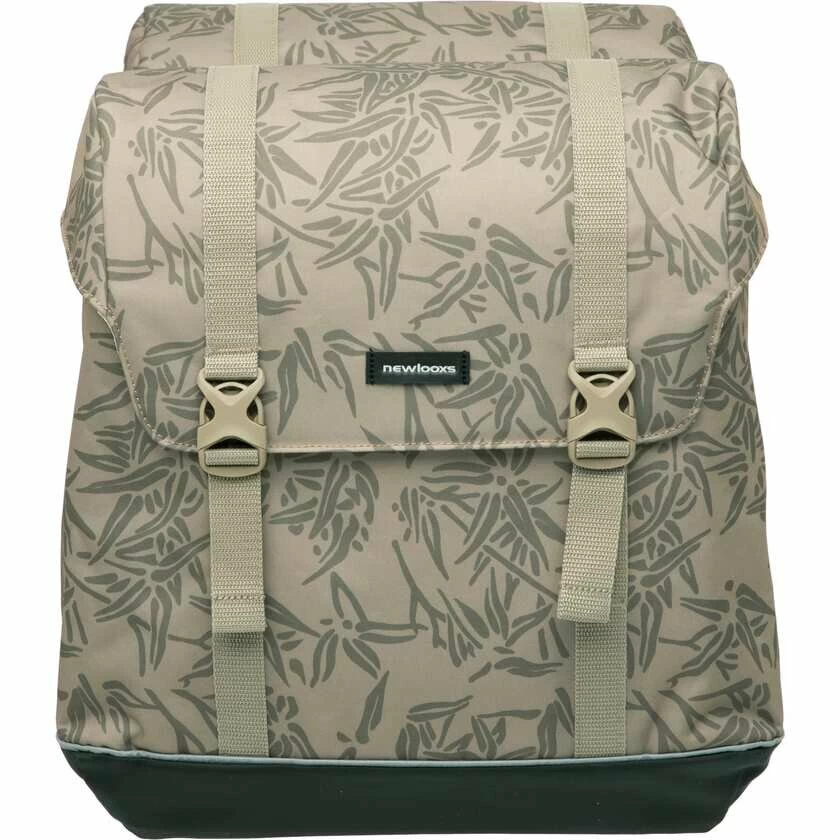 Podwójna sakwa rowerowa New Looxs Alba bamboo MIK 42L Beżowy