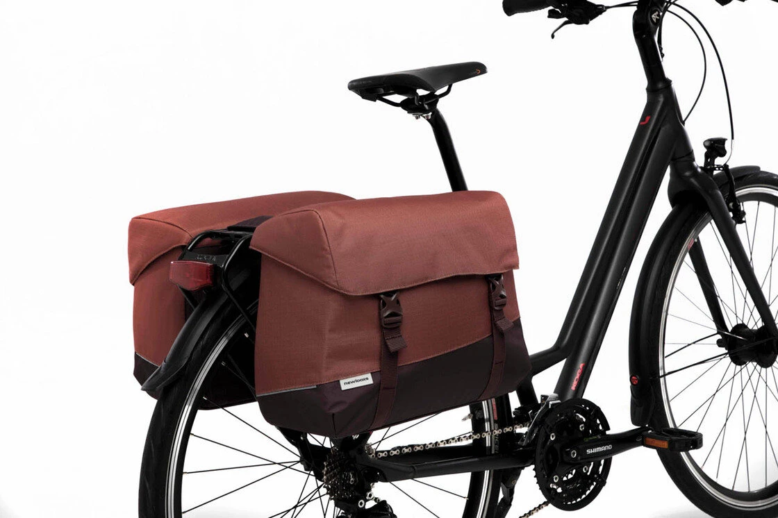 Podwójna sakwa rowerowa New Looxs Joli Oslo Double 37L Burgundy/Rust