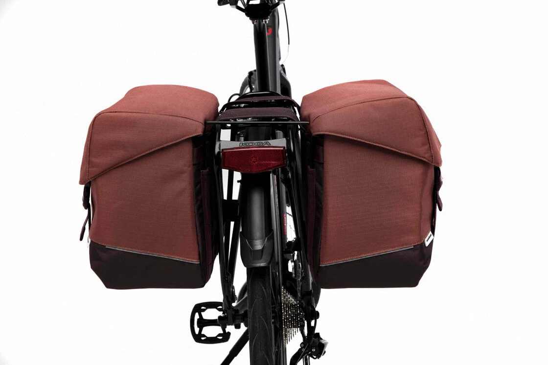 Podwójna sakwa rowerowa New Looxs Joli Oslo Double 37L Burgundy/Rust