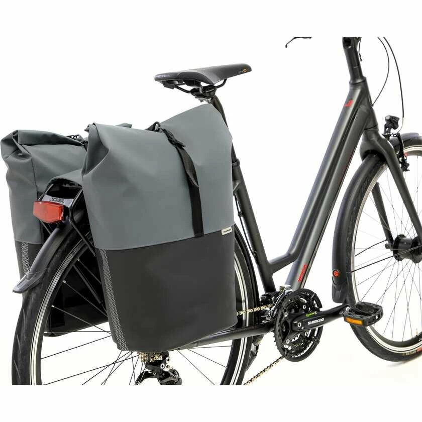 Podwójna sakwa rowerowa New Looxs Nyborg 34L Ciemny szary