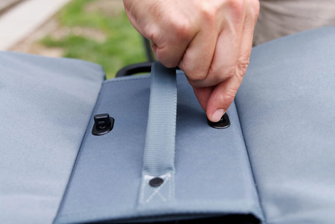 Podwójna sakwa rowerowa New Looxs Tulum 32L Odpinana Grey/Green