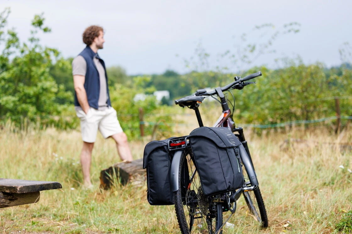 Podwójna sakwa rowerowa New Looxs Vigo Double 40L Black Green