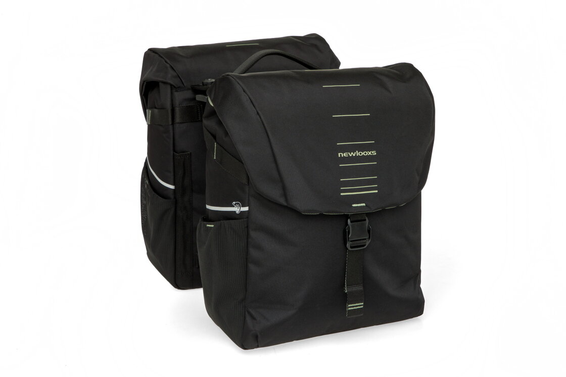 Podwójna sakwa rowerowa New Looxs Vigo Double 40L MIK 2.0 Black Green