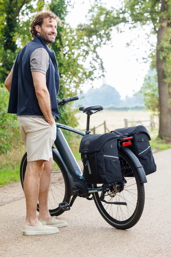 Podwójna sakwa rowerowa New Looxs Vigo Double 40L MIK 2.0 Black Green