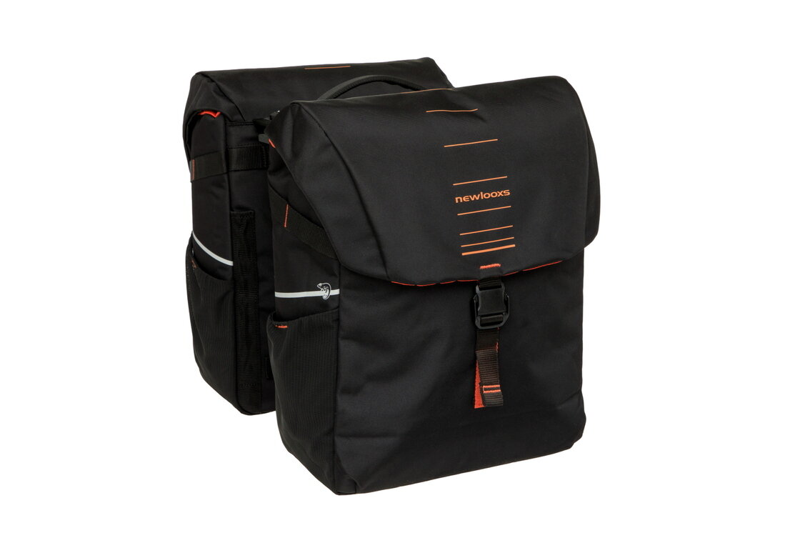 Podwójna sakwa rowerowa New Looxs Vigo Double 40L MIK 2.0 Black Orange