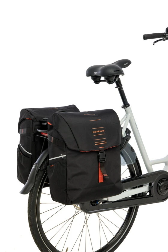 Podwójna sakwa rowerowa New Looxs Vigo Double 40L MIK 2.0 Black Orange