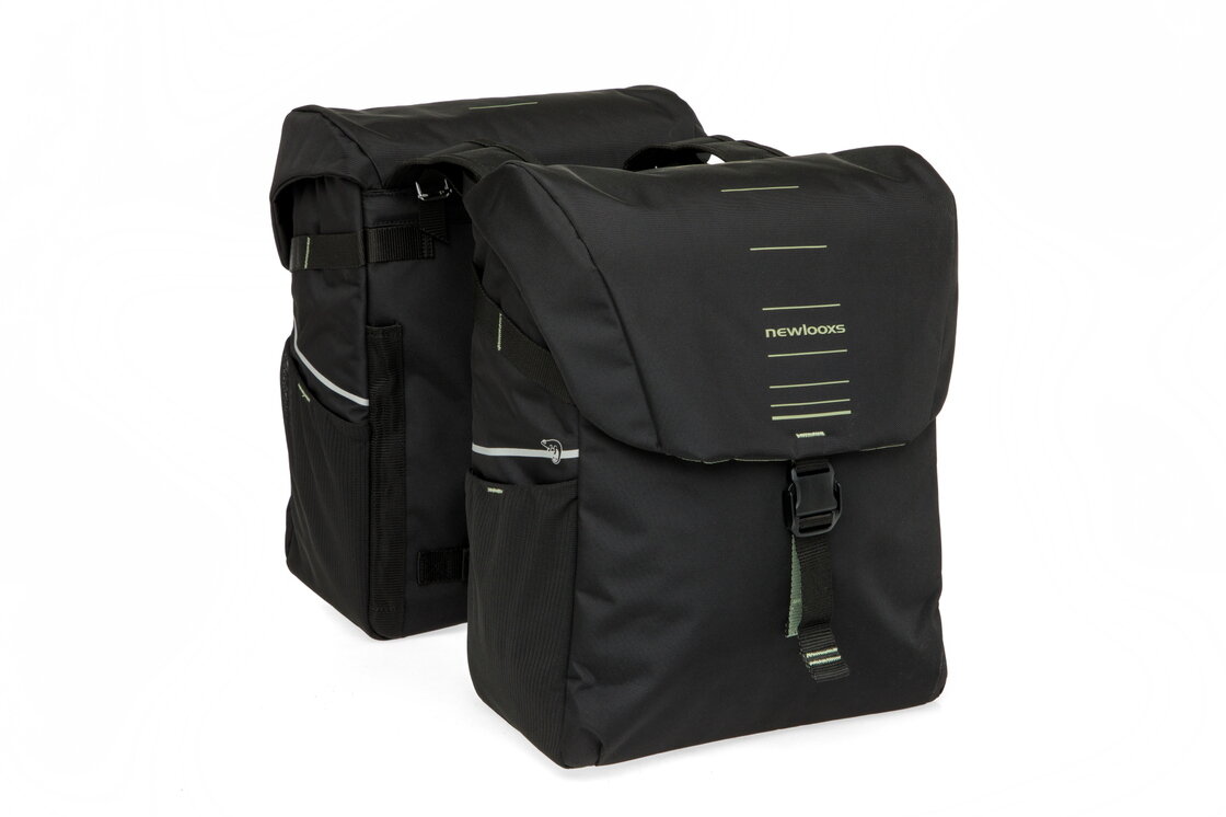 Podwójna sakwa rowerowa New Looxs Vigo Double 40L Black Green