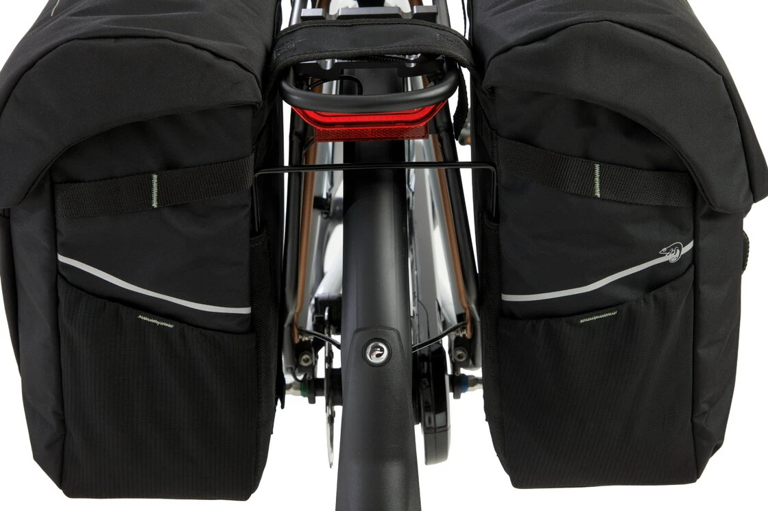 Podwójna sakwa rowerowa New Looxs Vigo Double 40L Black Green