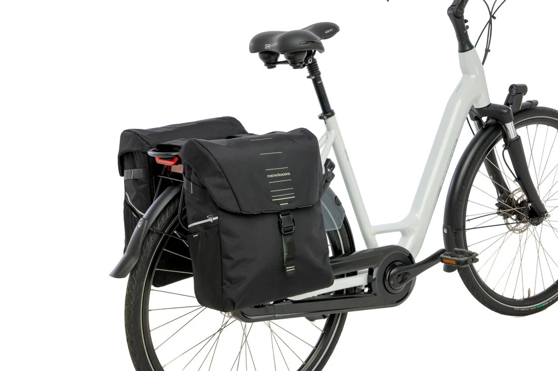 Podwójna sakwa rowerowa New Looxs Vigo Double 40L Black Green