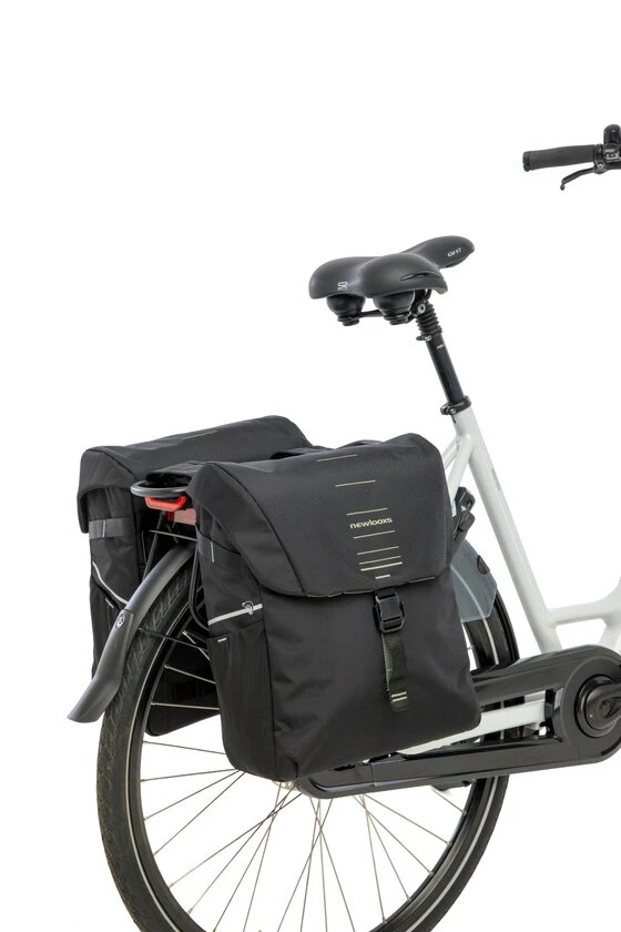 Podwójna sakwa rowerowa New Looxs Vigo Double 40L Black Green