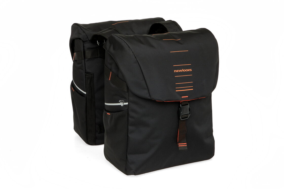 Podwójna sakwa rowerowa New Looxs Vigo Double 40L Black Orange
