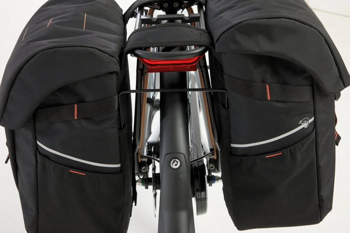 Podwójna sakwa rowerowa New Looxs Vigo Double 40L Black Orange