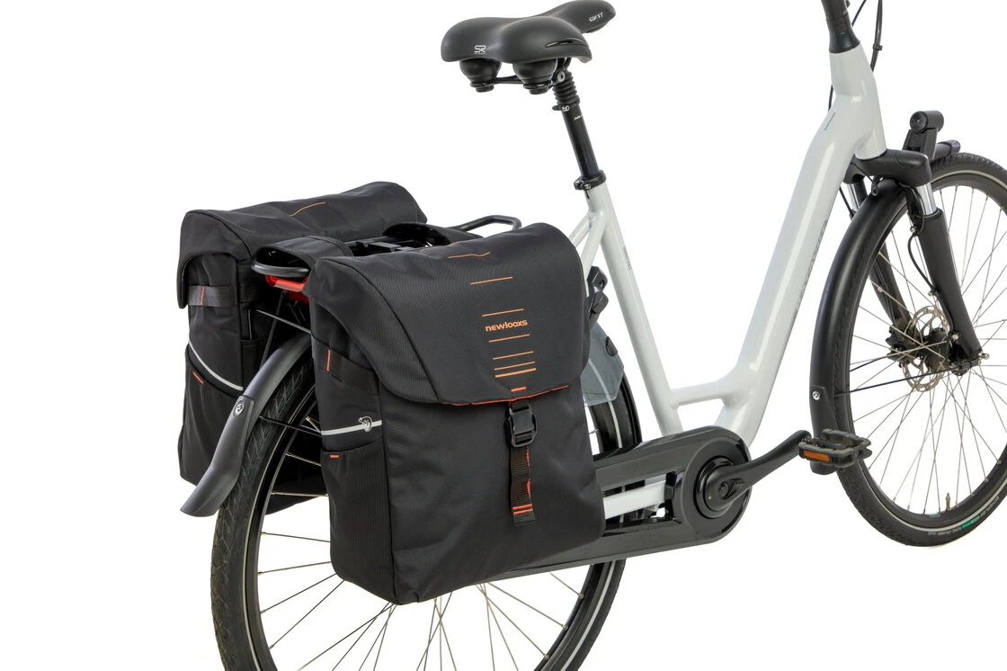 Podwójna sakwa rowerowa New Looxs Vigo Double 40L Black Orange