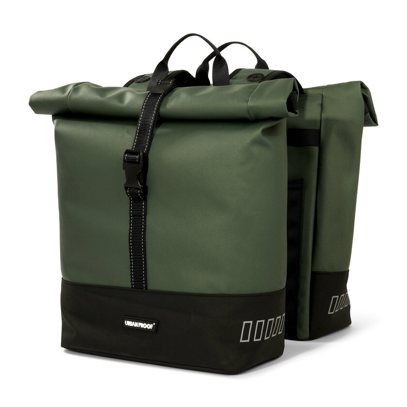 Podwójna sakwa rowerowa Urban Proof Double Rolltop Bag 38L Zielony