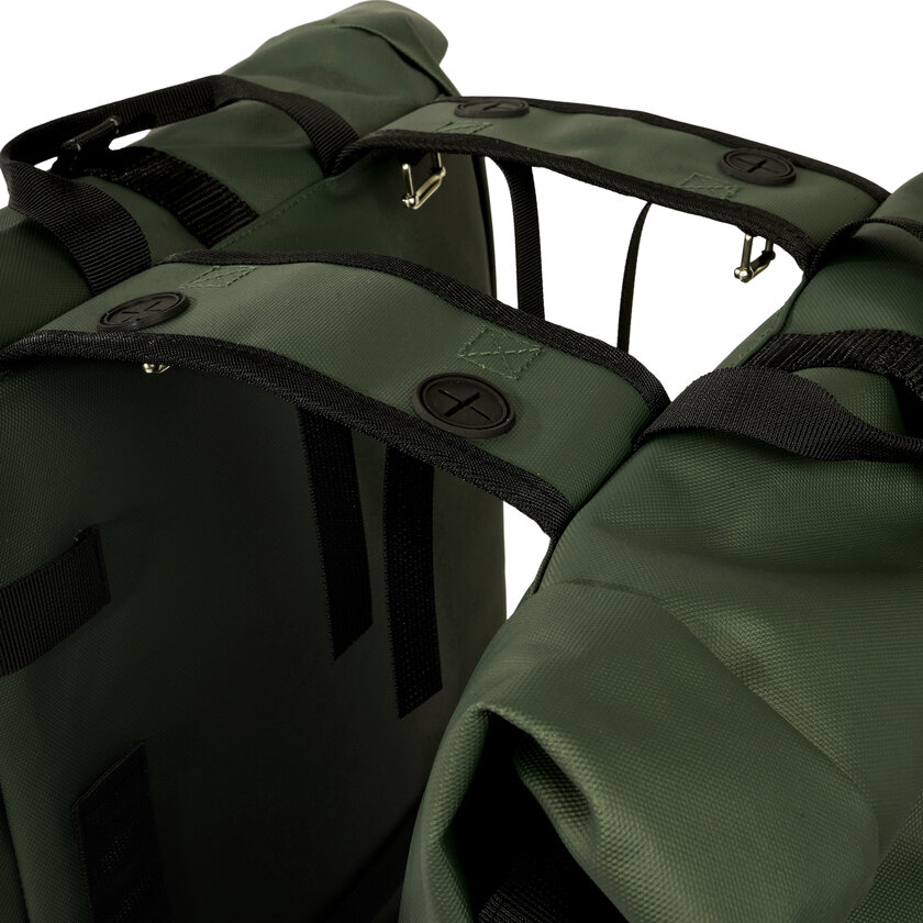 Podwójna sakwa rowerowa Urban Proof Double Rolltop Bag 38L Zielony