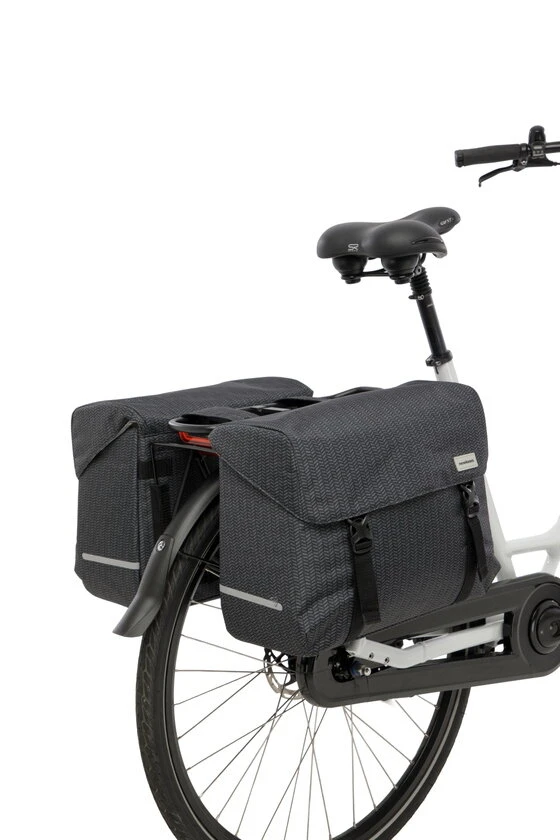 Podwójna torba rowerowa New Looxs Mondi Joy Double Black