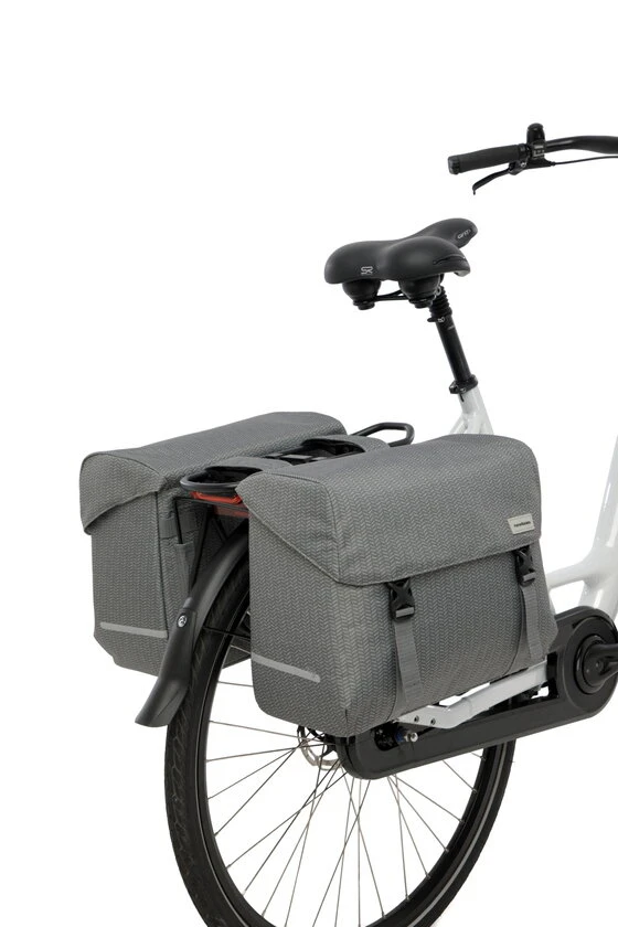 Podwójna torba rowerowa New Looxs Mondi Joy Double Grey
