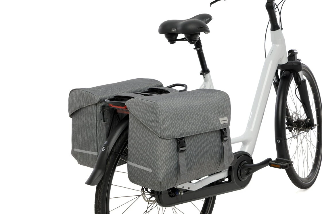 Podwójna torba rowerowa New Looxs Mondi Joy Double Grey
