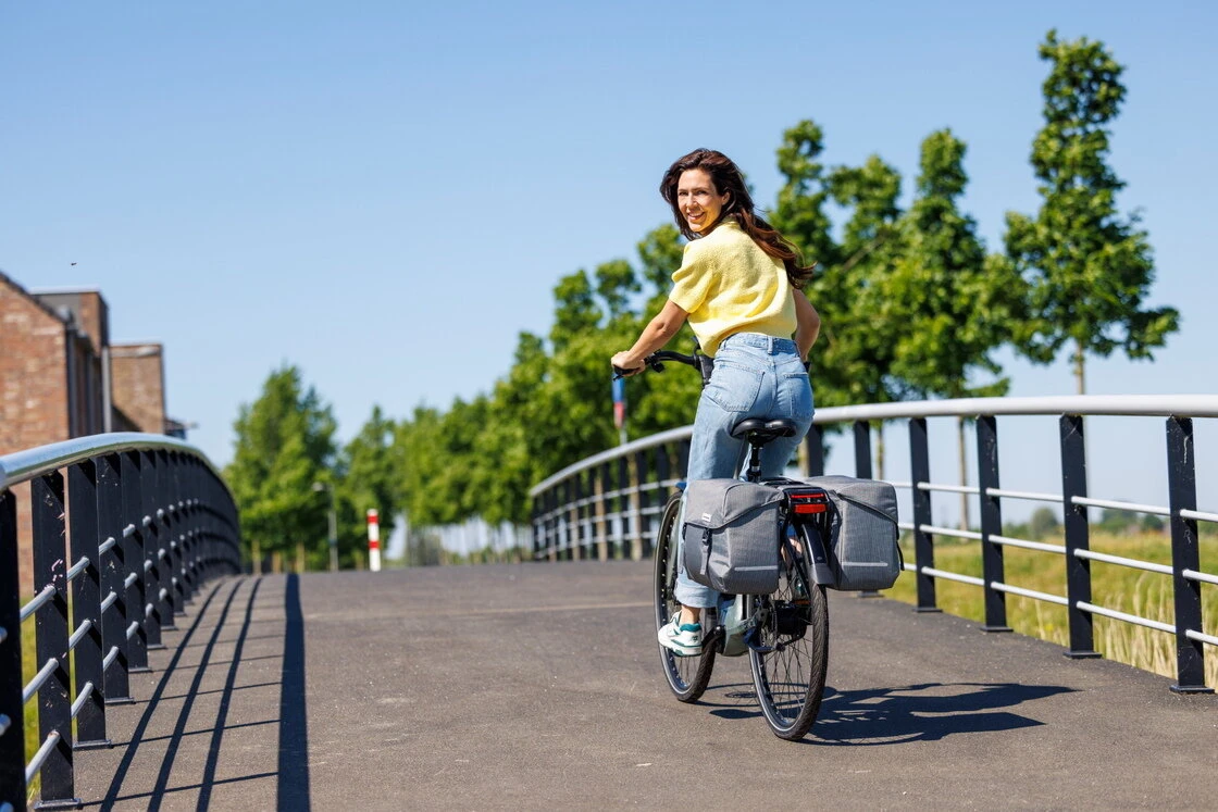 Podwójna torba rowerowa New Looxs Mondi Joy Double Grey