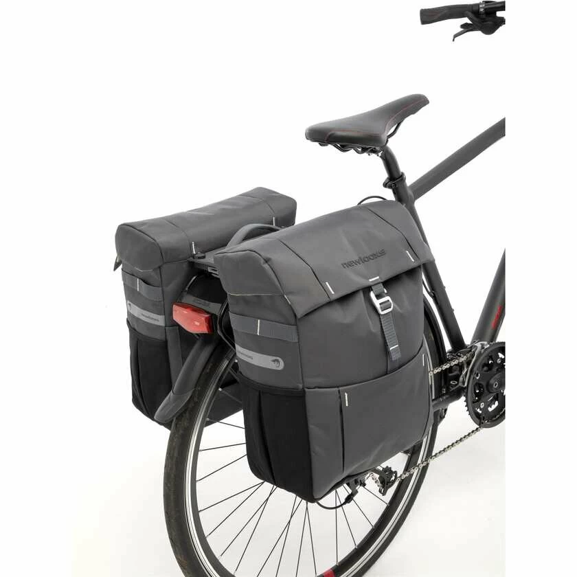 Podwójna torba rowerowa New Looxs Vigo MIK 37L Szary