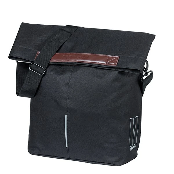 Pojedyncza sakwa rowerowa Basil City 14-16L MIK Hooks Black