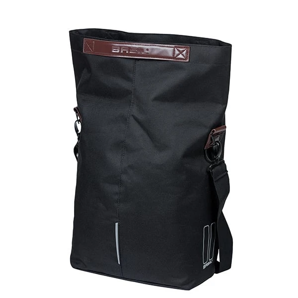 Pojedyncza sakwa rowerowa Basil City 14-16L MIK Hooks Black