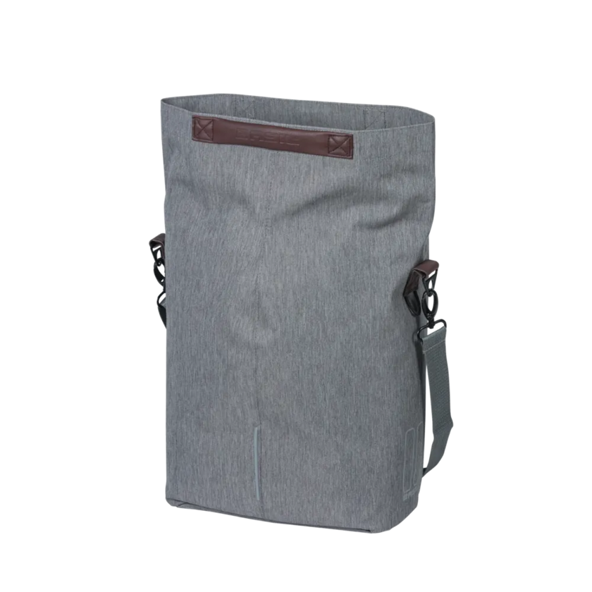 Pojedyncza sakwa rowerowa Basil City 14-16L MIK Hooks Grey Melee