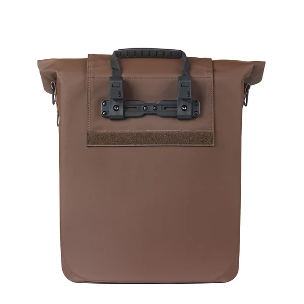 Pojedyncza sakwa rowerowa Basil City 14-16L MIK Hooks Roasted Brown