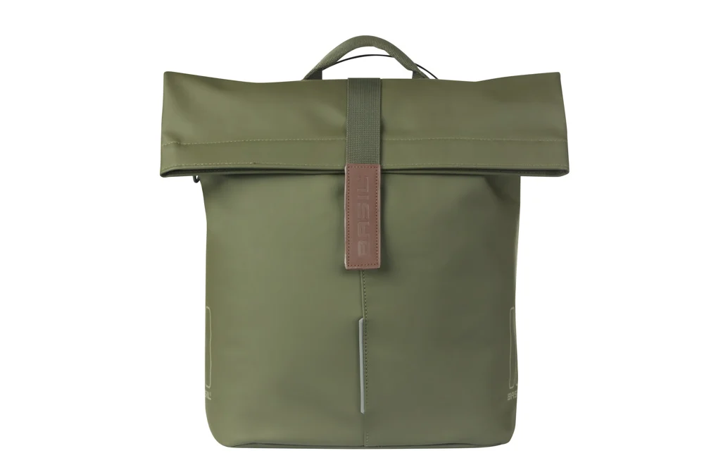 Pojedyncza sakwa rowerowa Basil City MIK Side 14-16L Moss green